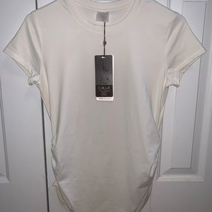 CALIA Women's Flow Crewneck Ruched T-Shirt